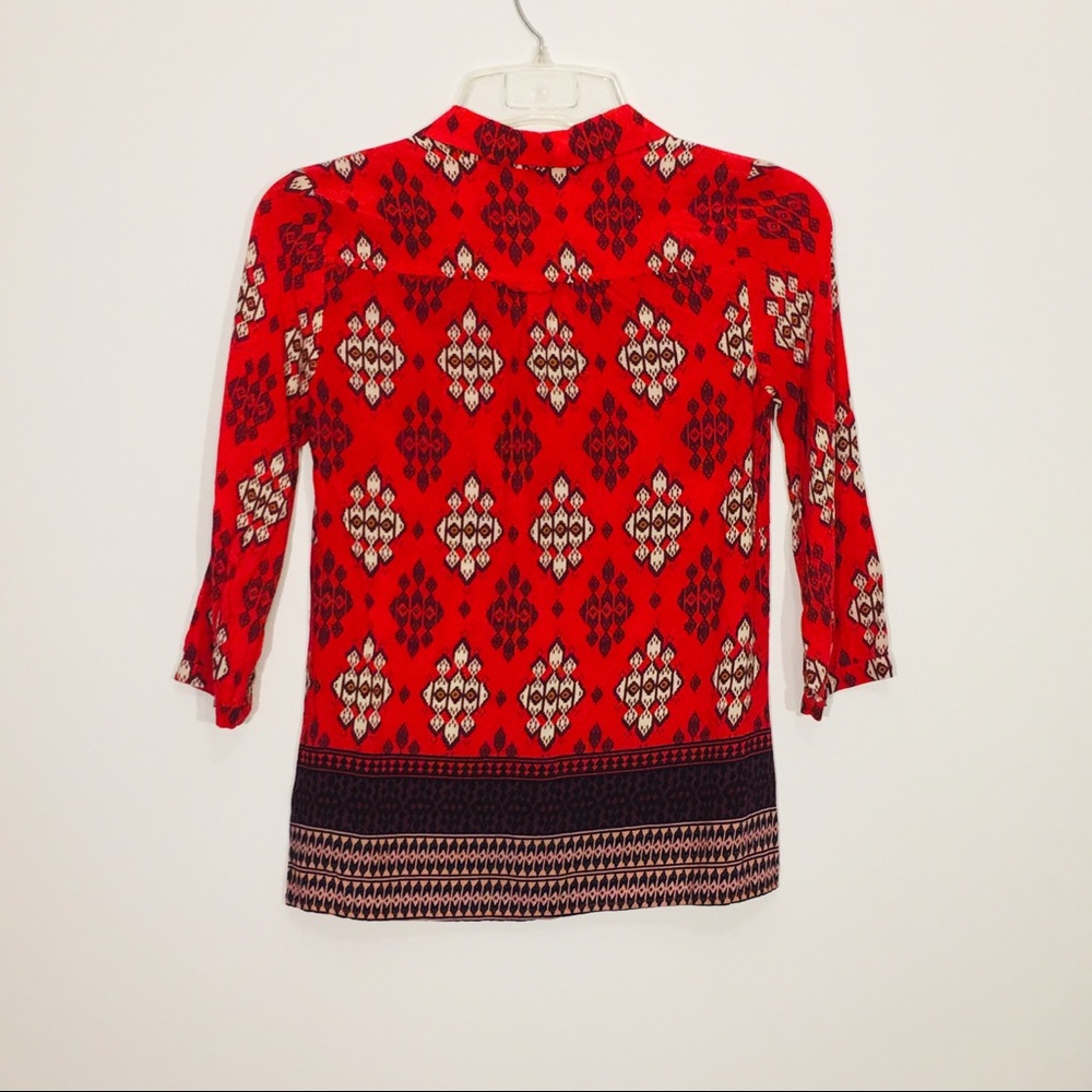 Maeve Button Down Blouse Size 4 - Picture 2 of 5